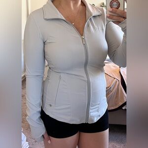 BuffBunny Light Gray Zip-Up Athletic Jacket